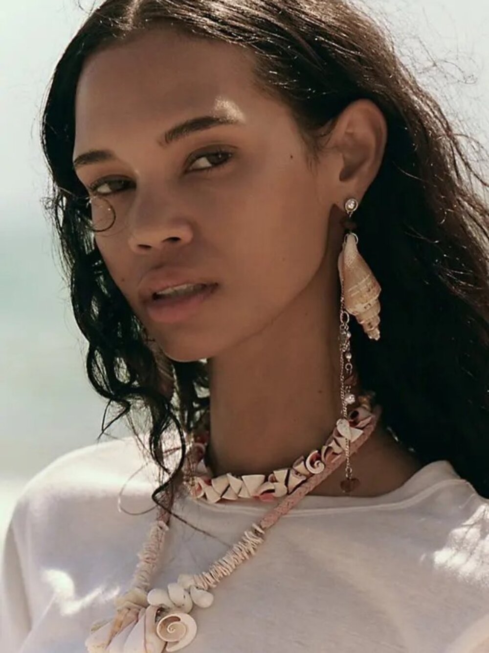 Free People Mis-Match Shell Earrings
